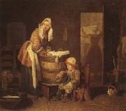 jean-Baptiste-Simeon Chardin The Washerwoman oil painting artist